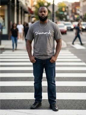 Diamond Supply Co. Men's Gray Logo Tee